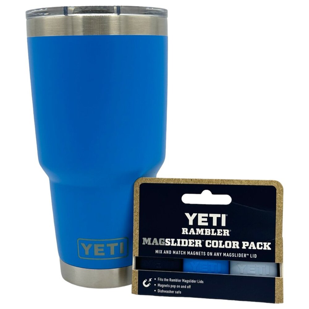 YETI 30oz. TUMBLER W/3PK MAGS- BIG WAVE BLUE